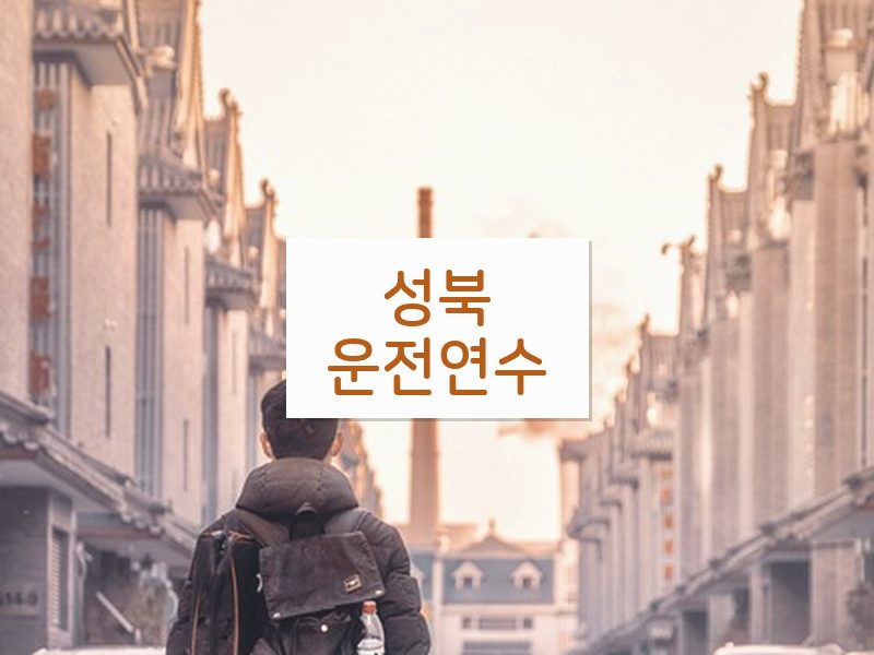 성북운전연수 후기