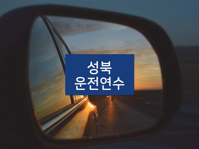 성북운전연수 후기