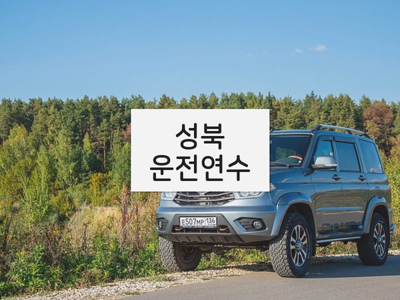 성북운전연수 후기