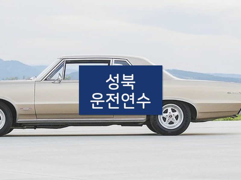 성북운전연수 후기