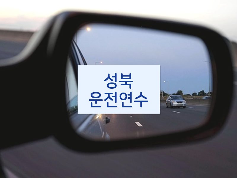 성북운전연수 후기