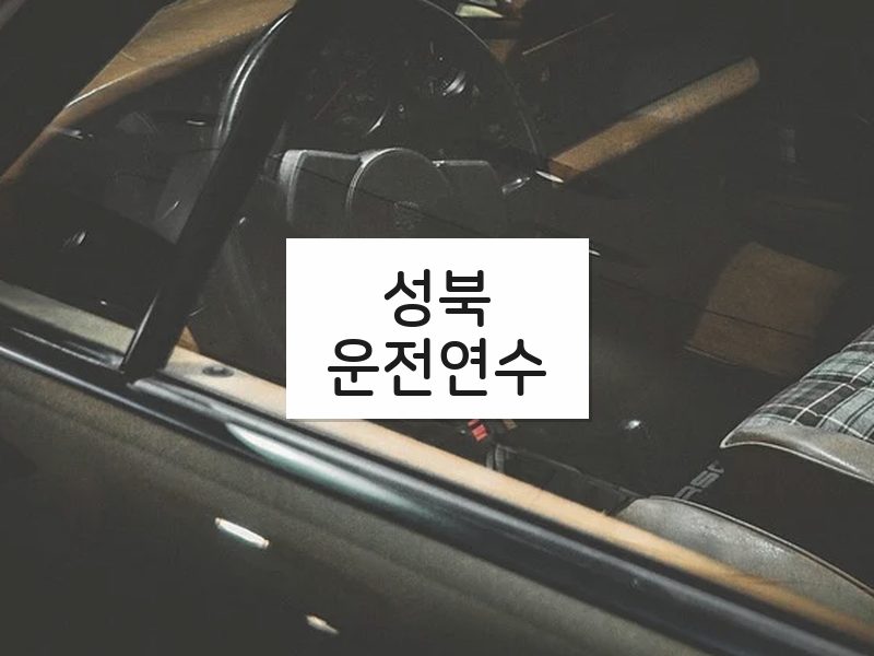 성북운전연수 후기