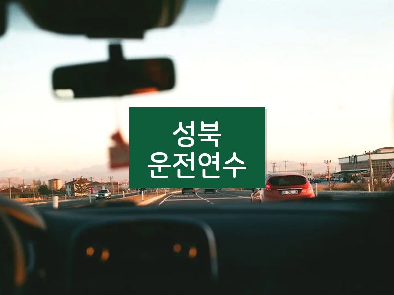 성북운전연수 후기