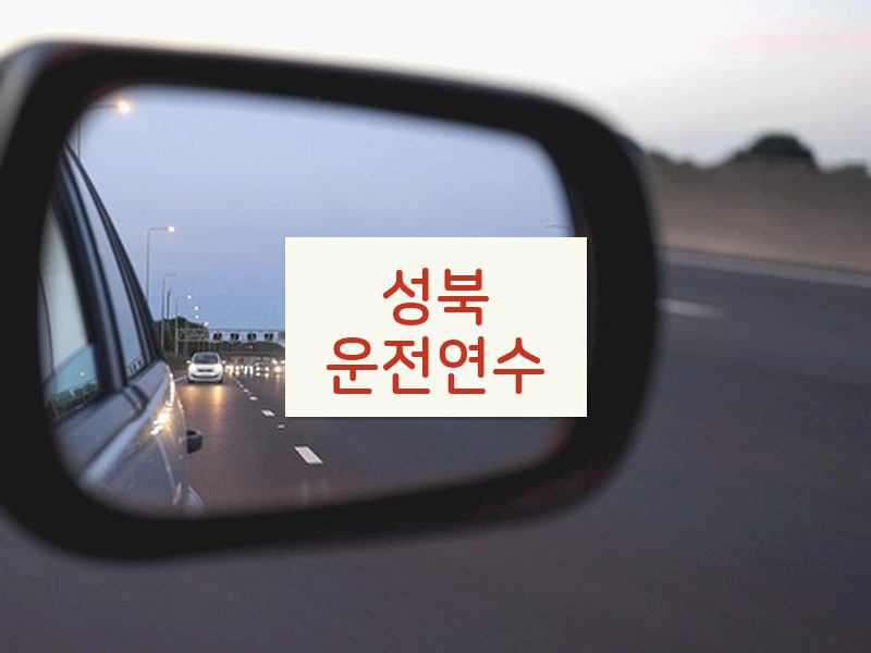 성북운전연수 후기