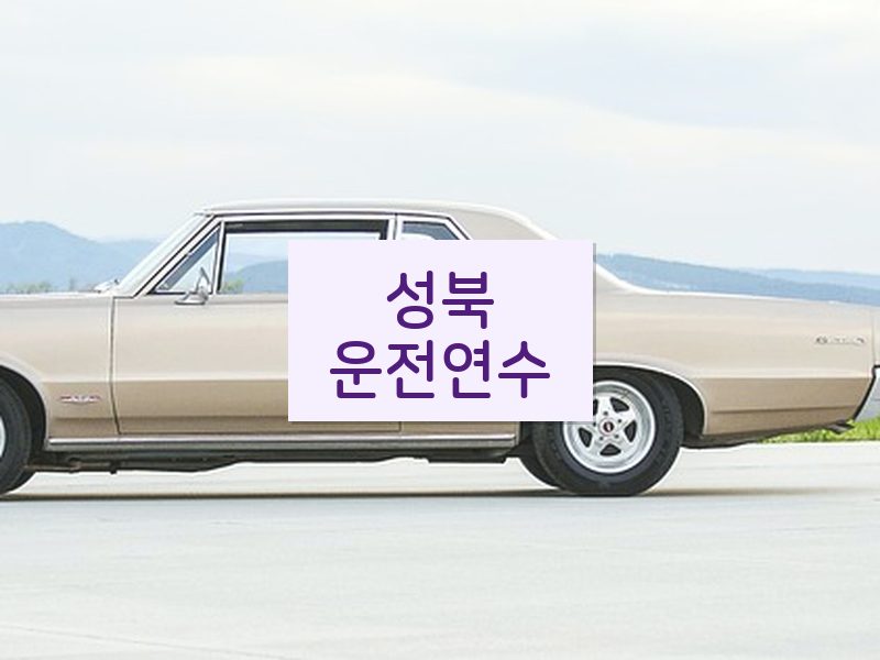 성북운전연수 후기