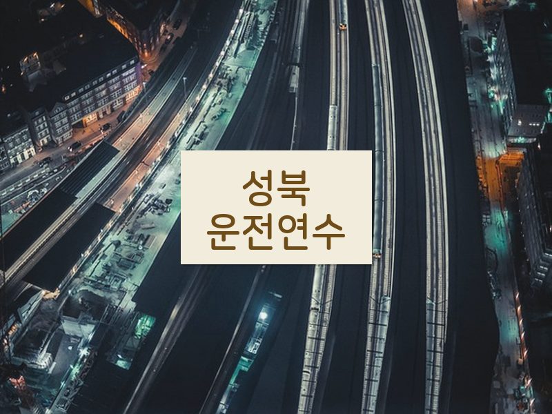성북운전연수 후기