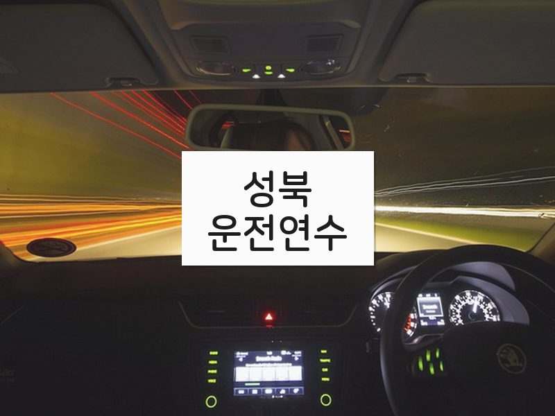 성북운전연수 후기