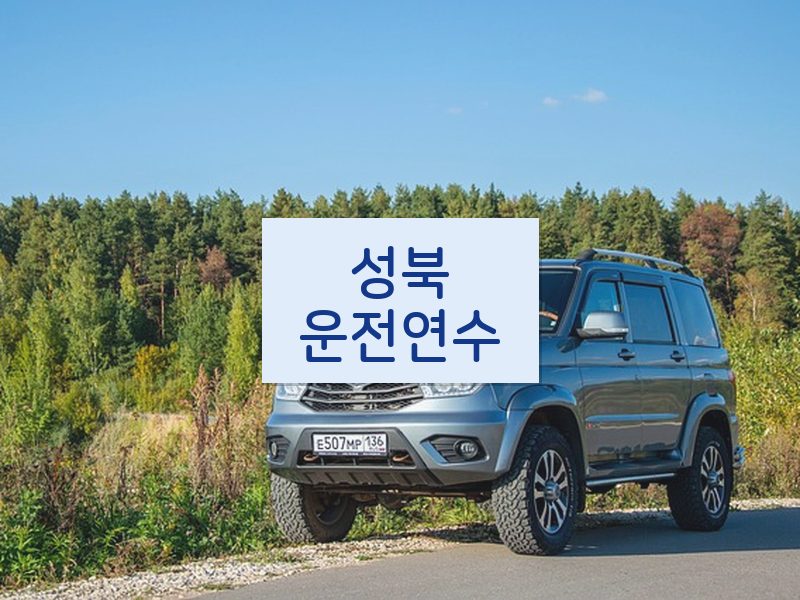 성북운전연수 후기