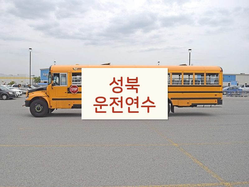성북운전연수 후기