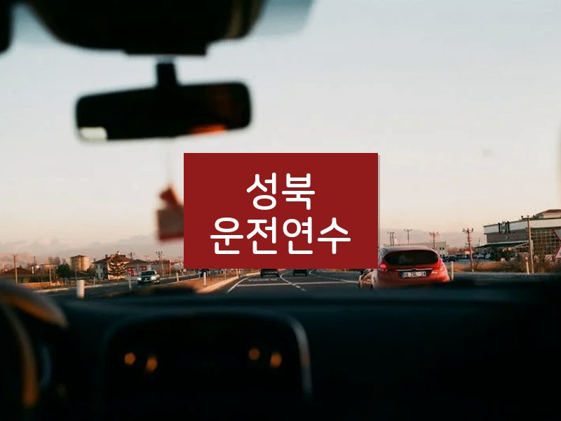 성북운전연수 후기