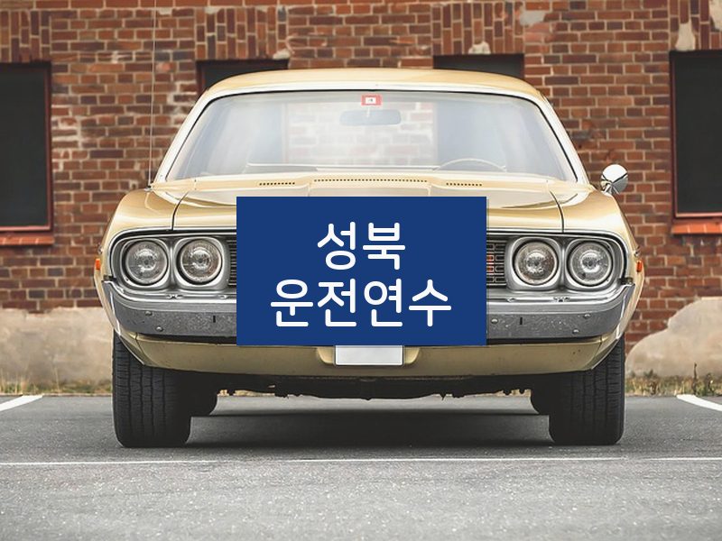 성북운전연수 후기