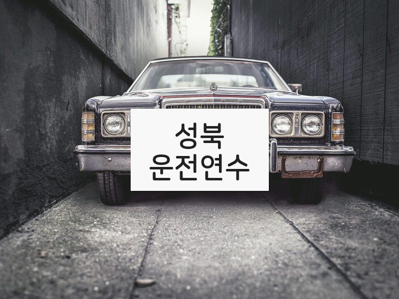 성북운전연수 후기