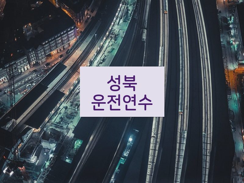 성북운전연수 후기