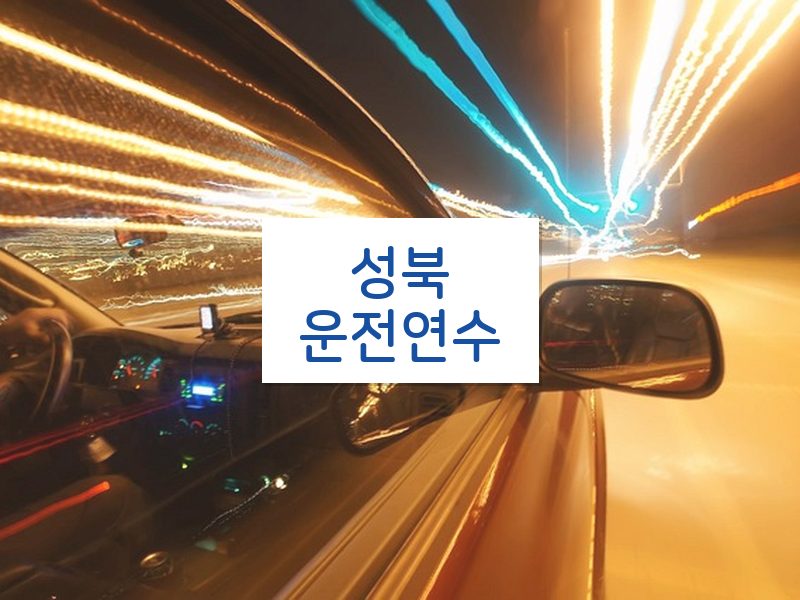 성북운전연수 후기