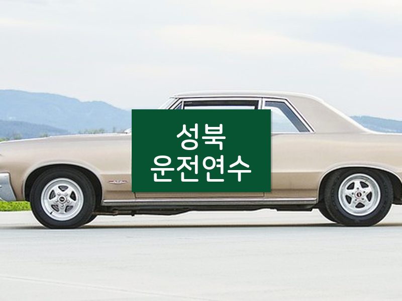 성북운전연수 후기