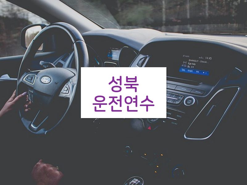 성북운전연수 후기