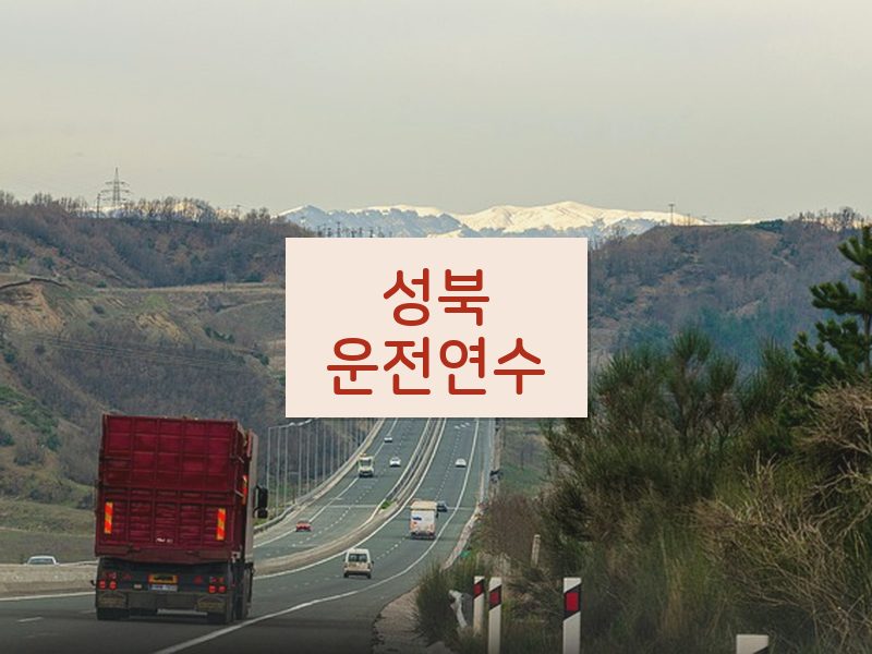 성북운전연수 후기