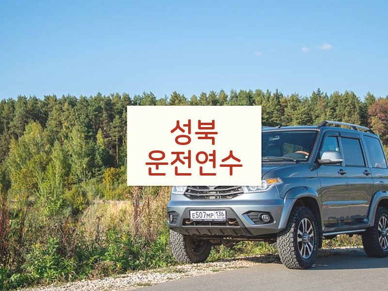 성북운전연수 후기