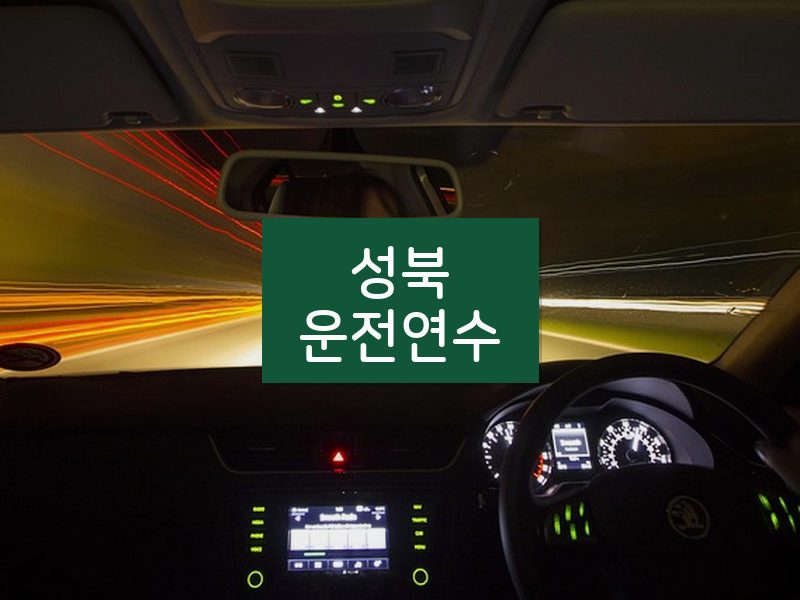 성북운전연수 후기