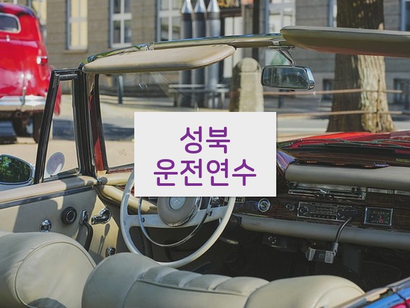 성북운전연수 후기