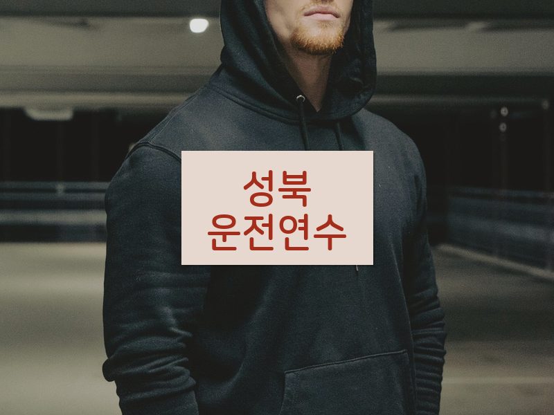 성북운전연수 후기