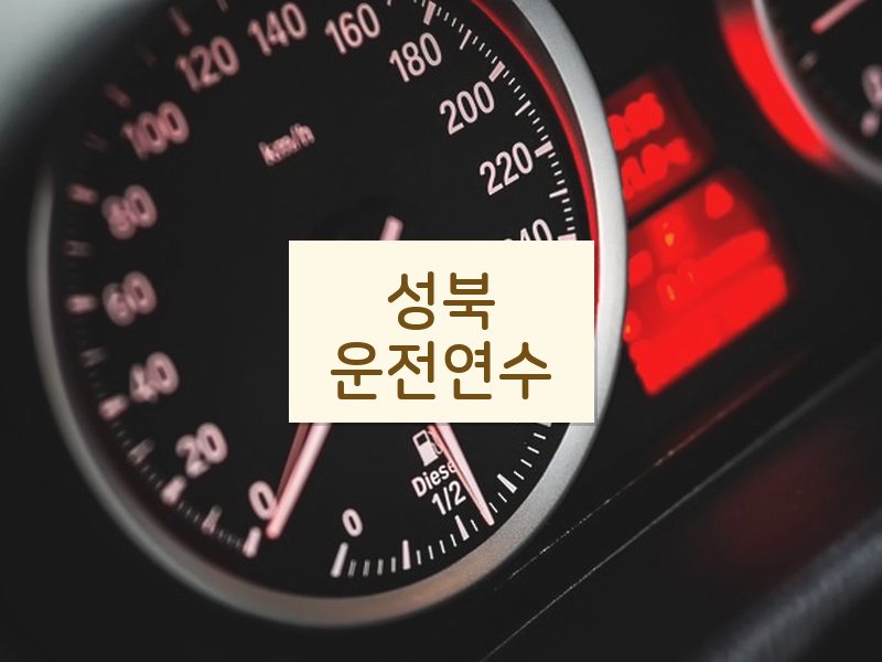 성북운전연수 후기