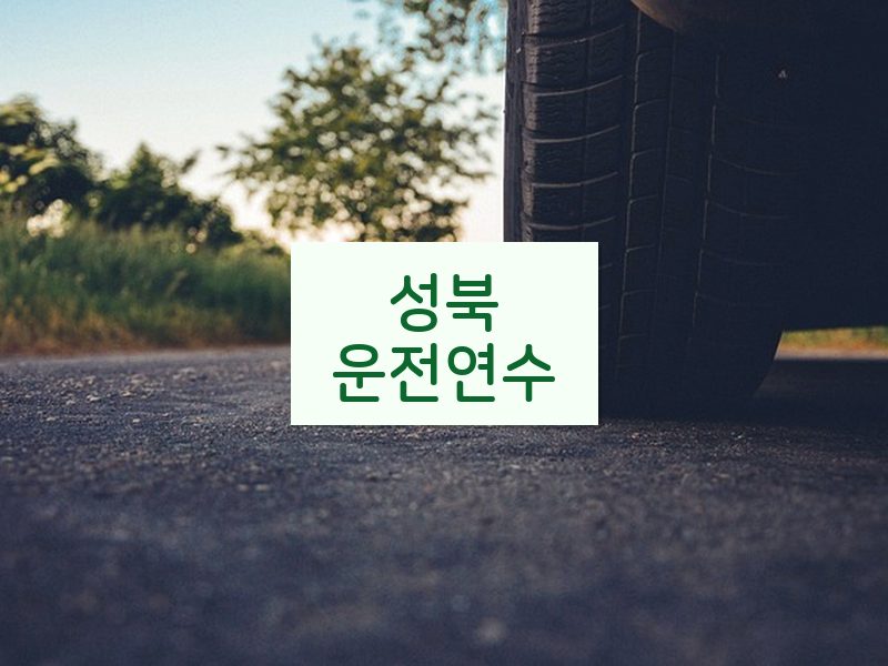 성북운전연수 후기