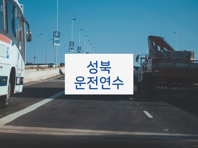 성북운전연수 후기