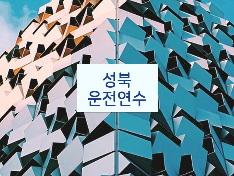성북운전연수 후기