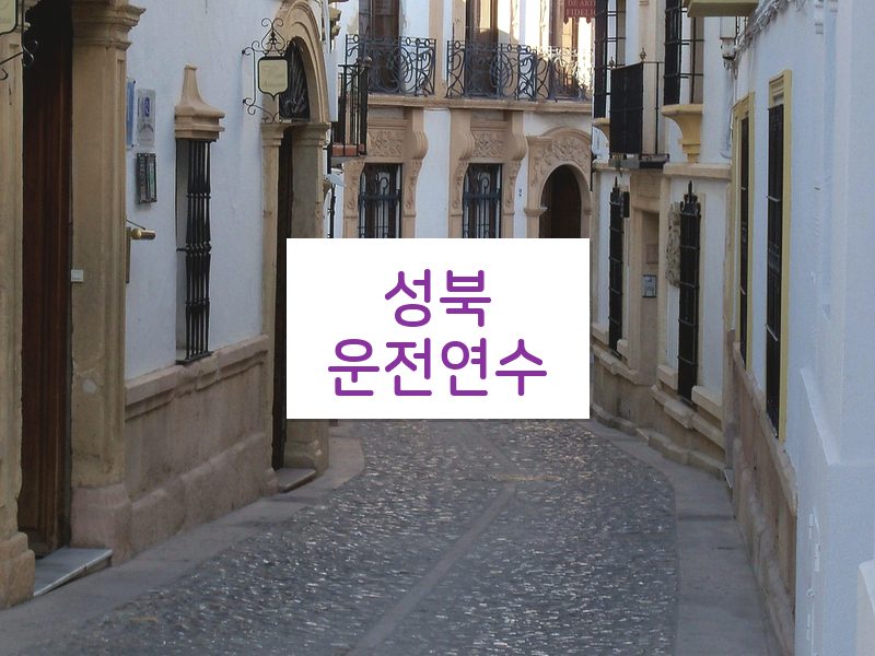 성북운전연수 후기