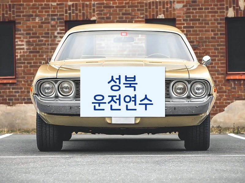 성북운전연수 후기