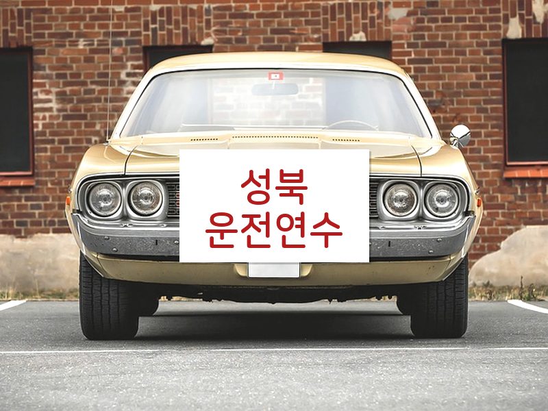 성북운전연수 후기