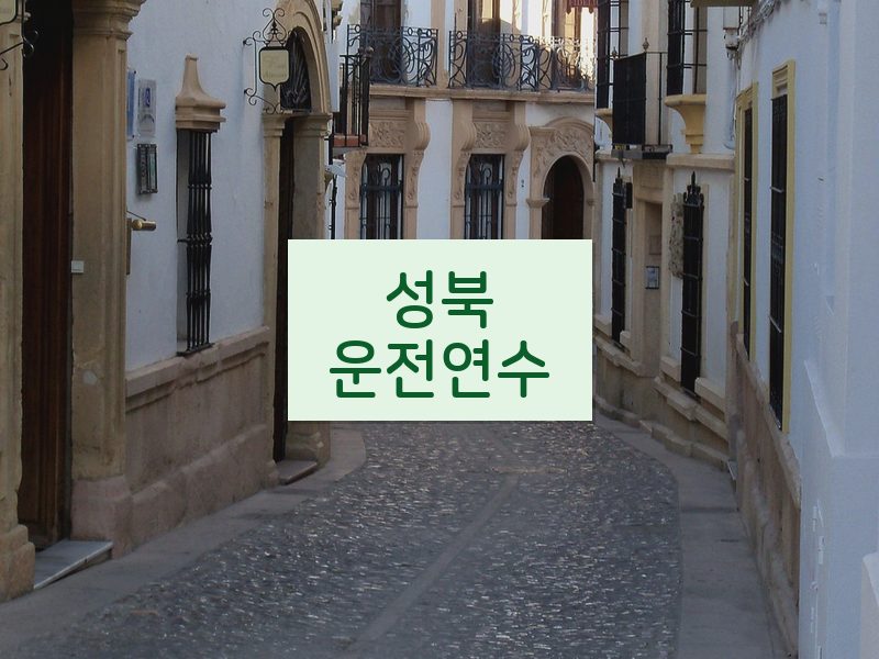 성북운전연수 후기