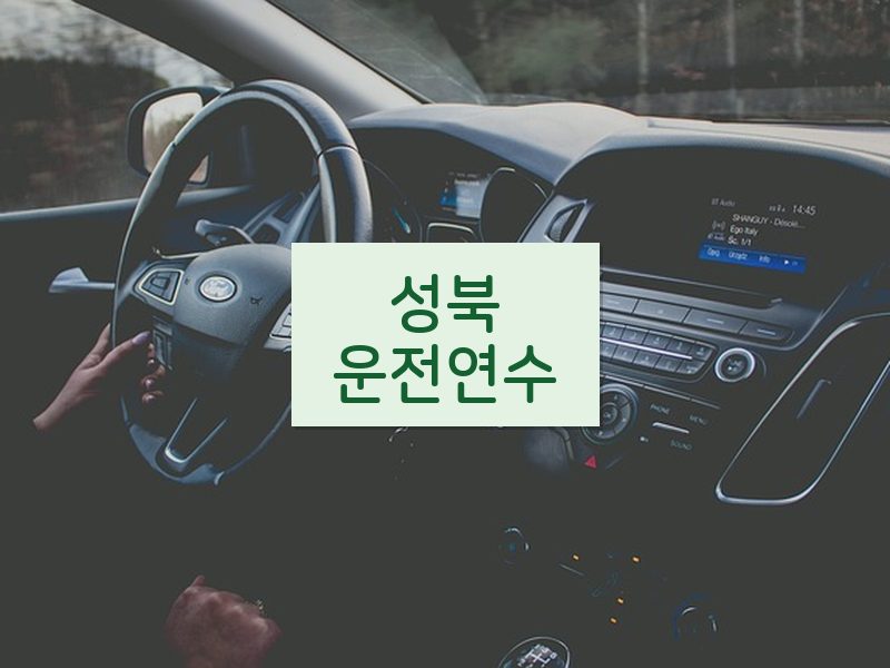 성북운전연수 후기