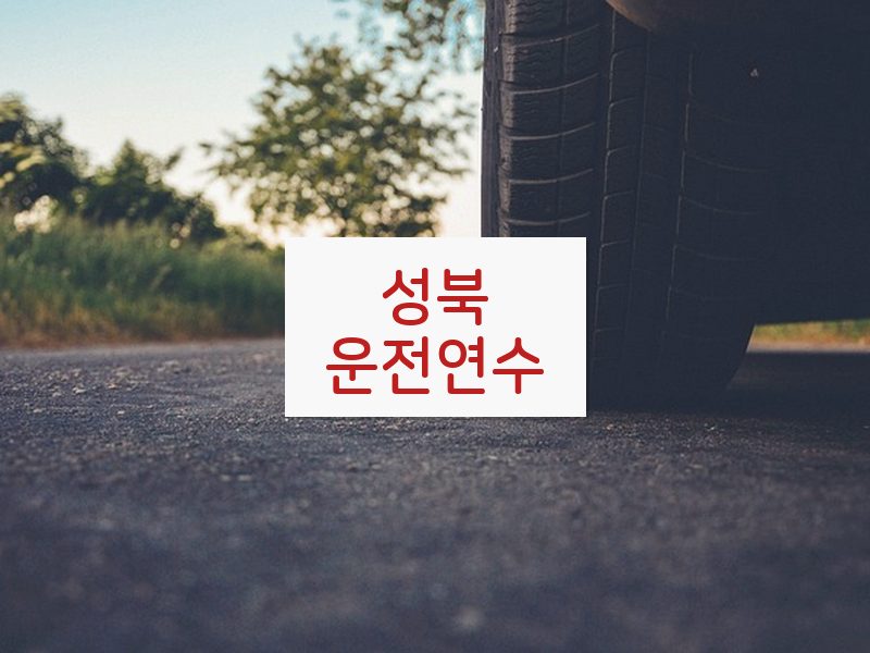 성북운전연수 후기