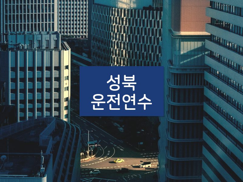성북운전연수 후기