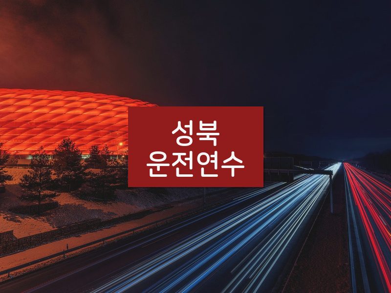 성북운전연수 후기