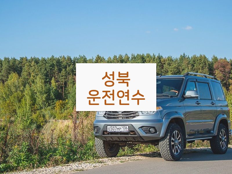 성북운전연수 후기