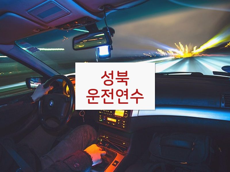 성북운전연수 후기