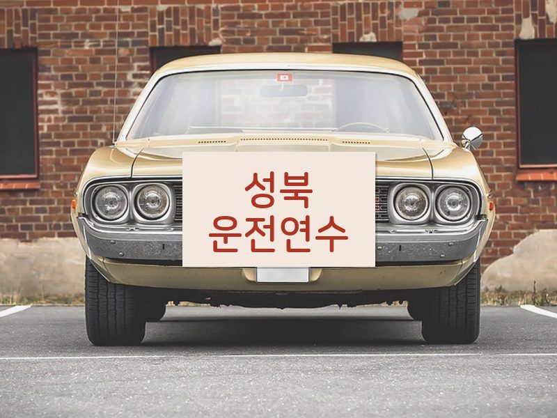 성북운전연수 후기