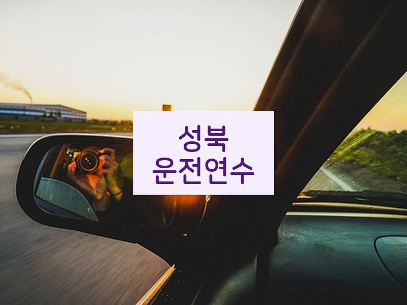 성북운전연수 후기