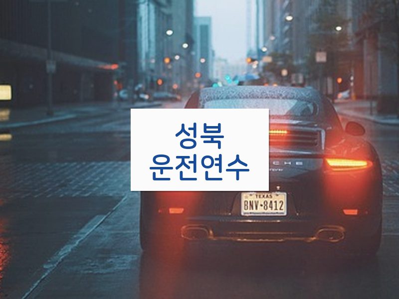 성북운전연수 후기