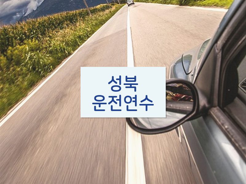 성북운전연수 후기