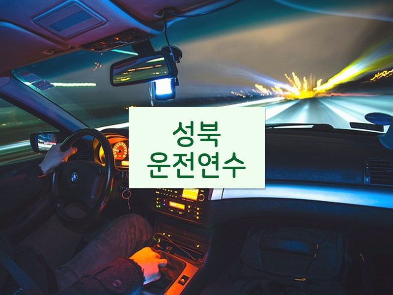 성북운전연수 후기