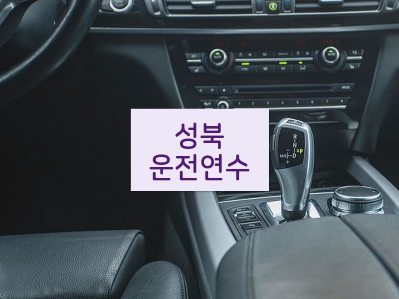 성북운전연수 후기
