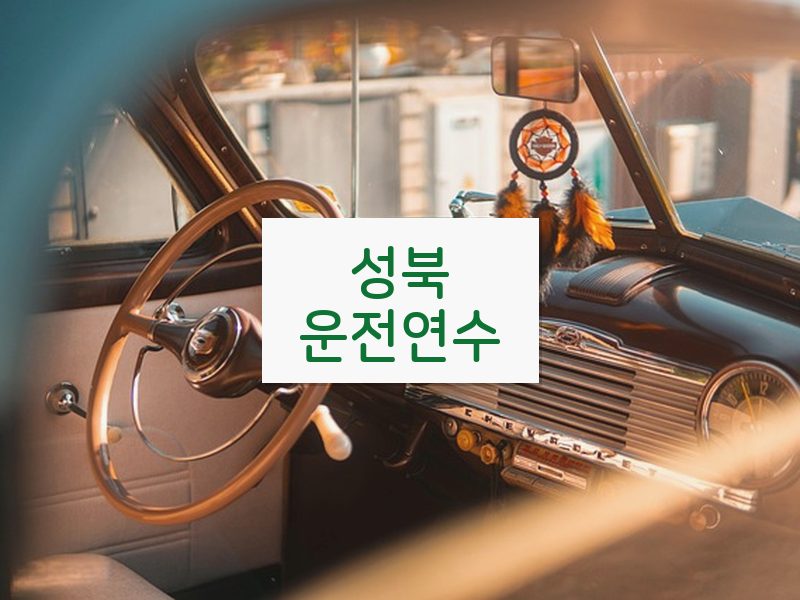 성북운전연수 후기