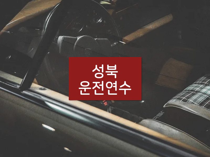 성북운전연수 후기