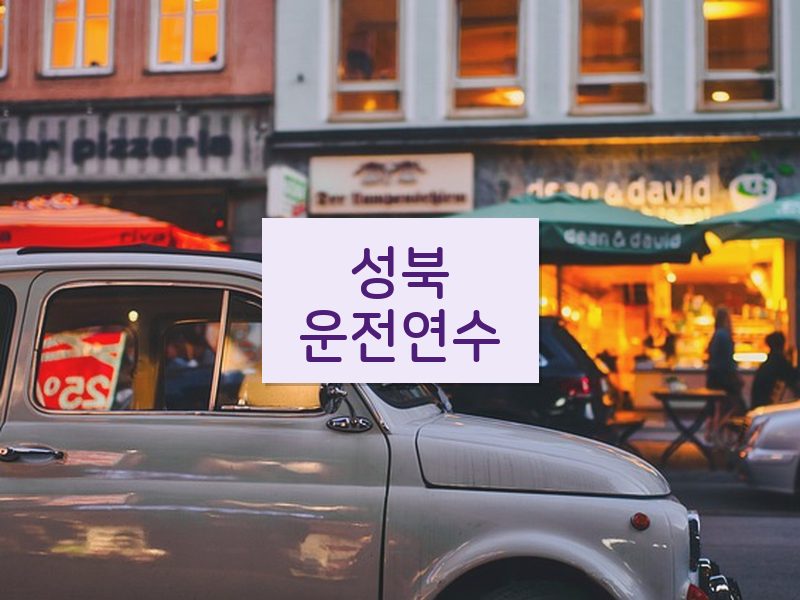 성북운전연수 후기