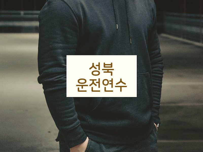 성북운전연수 후기