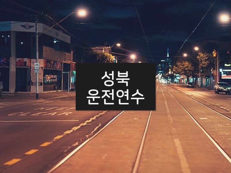 성북운전연수 후기
